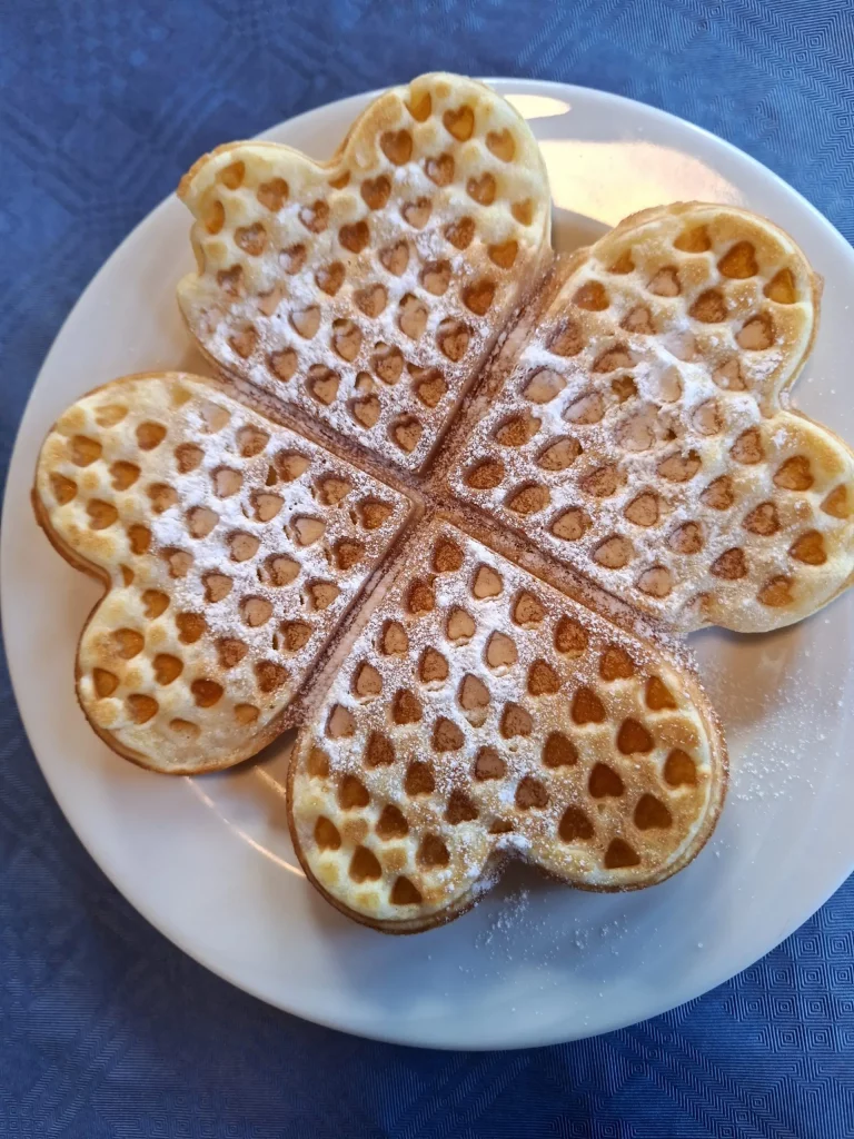 eine frischgebackene Waffel